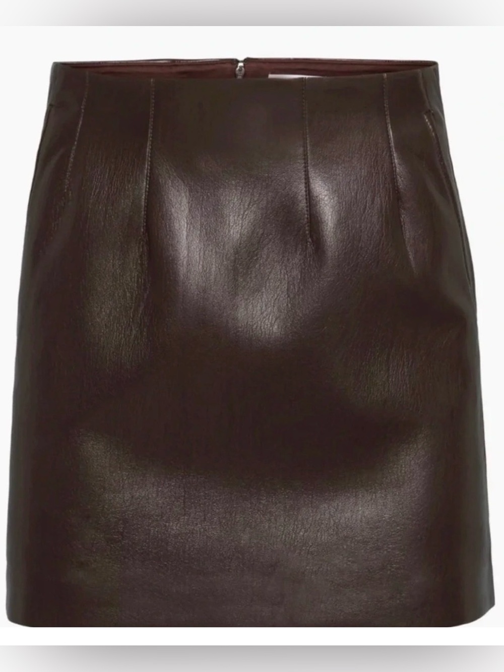 🌼BABATON BROWN FAUX LEATHER MINI SKIRT SIZE 12🌼